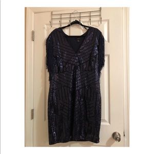 Blue sparkly party dress